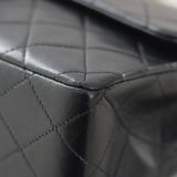 Vintage Chanel Black Lambskin Medium Classic Flap with 24k Gold Hardware