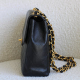 Vintage Chanel Black Caviar Single Flap Jumbo with 24k Gold Hardware