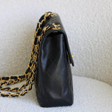 Vintage Chanel Black Caviar Single Flap Jumbo with 24k Gold Hardware