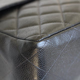 Vintage Chanel Black Caviar Single Flap Jumbo with 24k Gold Hardware