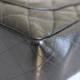 Vintage Chanel Black Caviar Single Flap Jumbo with 24k Gold Hardware