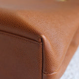 Vintage Chanel Caramel Brown Caviar Zipped Shopping Tote with 24k Gold Hardware