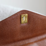 Vintage Chanel Caramel Brown Caviar Zipped Shopping Tote with 24k Gold Hardware