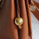 Vintage Chanel Caramel Brown Caviar Zipped Shopping Tote with 24k Gold Hardware