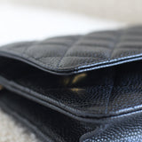 Chanel Black Caviar Wallet on Chain with Gold Hardware