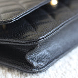 Chanel Black Caviar Wallet on Chain with Gold Hardware