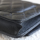 Chanel Black Caviar Wallet on Chain with Gold Hardware