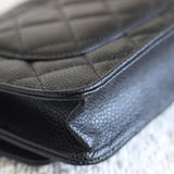 Chanel Black Caviar Wallet on Chain with Gold Hardware