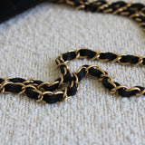 Vintage Chanel Black Suede Chocolate Flap with Aged Gold Hardware