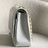 Chanel White Caviar Maxi Classic Flap with Gold Hardware