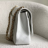 Chanel White Caviar Maxi Classic Flap with Gold Hardware
