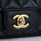 Chanel Black Caviar Mini Square with Gold Hardware