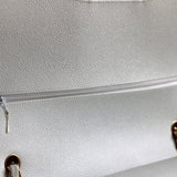Chanel White Caviar Maxi Classic Flap with Gold Hardware