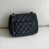 Chanel Black Caviar Mini Square with Gold Hardware