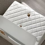 Chanel White Caviar Maxi Classic Flap with Gold Hardware