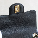 Chanel Black Caviar Mini Square with Gold Hardware