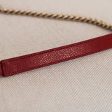 Chanel Red Caviar Boy Wallet on Chain with Light Gold Hardware