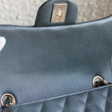 Chanel 18B Dark Grey Caviar Mini Rectangle with Light Gold Hardware