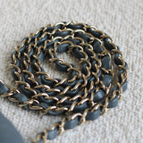 Chanel 18B Dark Grey Caviar Mini Rectangle with Light Gold Hardware