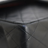 Vintage Chanel Black Lambskin Medium Classic Flap with 24k Gold Hardware