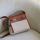 Hermès Ecru Beige Toile Herbag Zip Retourne 20 with Gold Hardware