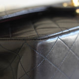 Vintage Chanel Black Lambskin Medium Classic Flap with 24k Gold Hardware