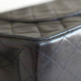 Vintage Chanel Black Lambskin Medium Classic Flap with 24k Gold Hardware