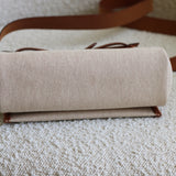 Hermès Ecru Beige Toile Herbag Zip Retourne 20 with Gold Hardware