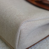 Hermès Ecru Beige Toile Herbag Zip Retourne 20 with Gold Hardware