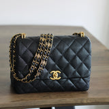 Chanel Black Caviar Small Coco First with Aged Gold Hardware