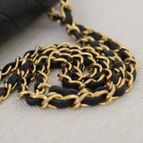 Vintage Chanel Black Lambskin Medium Classic Flap with 24k Gold Hardware