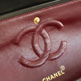Vintage Chanel Black Lambskin Medium Classic Flap with 24k Gold Hardware