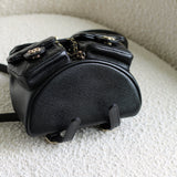 Chanel Black Caviar Mini Duma Backpack with Light Gold Hardware