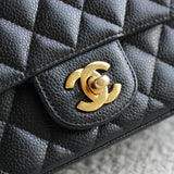 Chanel Black Caviar Mini Square with Gold Hardware