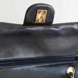 Vintage Chanel Black Lambskin Medium Classic Flap with 24k Gold Hardware