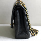 Vintage Chanel Navy Blue Lambskin Medium Classic Flap with 24k Gold Hardware (Pending)