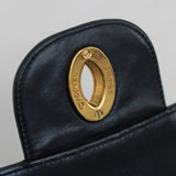 Vintage Black Lambskin Jumbo Single Flap with 24k Gold Hardware