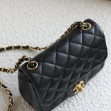 Chanel Black Caviar Mini Square with Gold Hardware