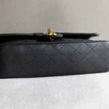 Vintage Chanel Navy Blue Lambskin Medium Classic Flap with 24k Gold Hardware (Pending)