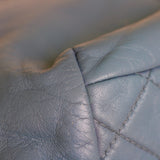 Chanel Blue Lambskin Shoulder Bag with Silver Hardware