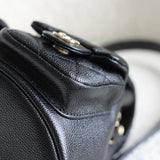 Chanel Black Caviar Mini Duma Backpack with Light Gold Hardware