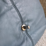 Chanel Blue Lambskin Shoulder Bag with Silver Hardware