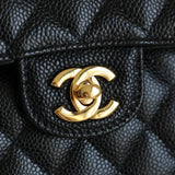 Chanel Black Caviar Small Classic Flap with Gold Hardware