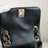 Chanel Black Caviar Mini Duma Backpack with Light Gold Hardware