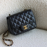 Chanel Black Caviar Mini Square with Gold Hardware