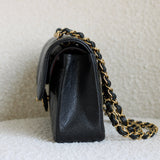 Chanel Black Caviar Small Classic Flap with Gold Hardware