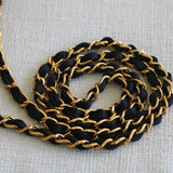 Vintage Chanel Black Satin Mini Square with 24k Gold Hardware