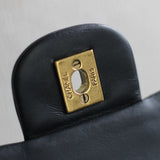 Vintage Chanel Navy Blue Lambskin Medium Classic Flap with 24k Gold Hardware (Pending)