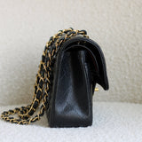 Chanel Black Caviar Small Classic Flap with Gold Hardware