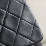 Vintage Chanel Navy Blue Lambskin Medium Classic Flap with 24k Gold Hardware (Pending)